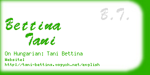 bettina tani business card